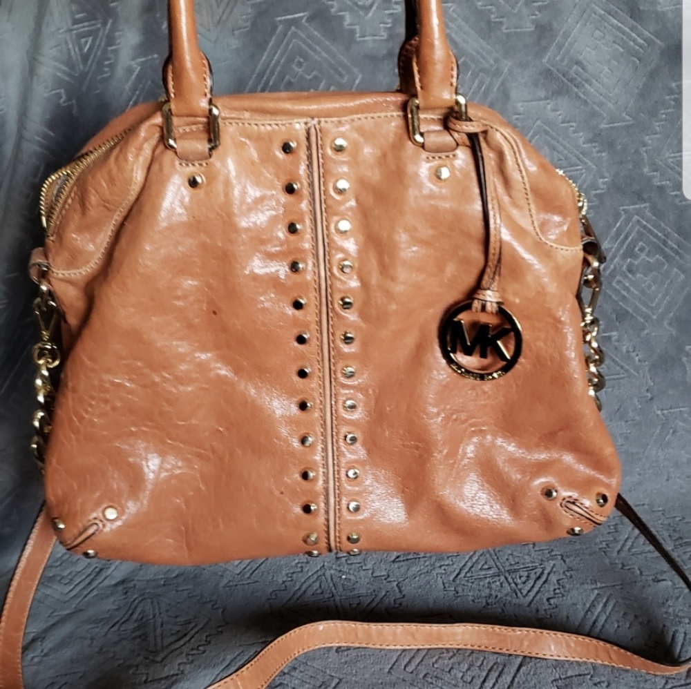 Michael Kors Astor leather satchel crossbody bag